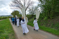 Bittprozession an der Weingartenkapelle (Foto: Karl-Franz Thiede)